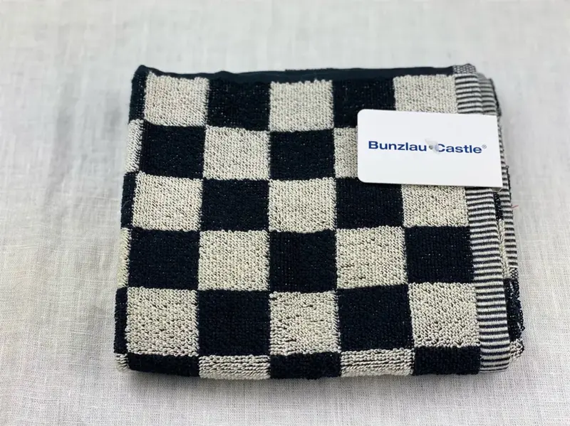 Foto 1 Handdoek grote blok Zwart