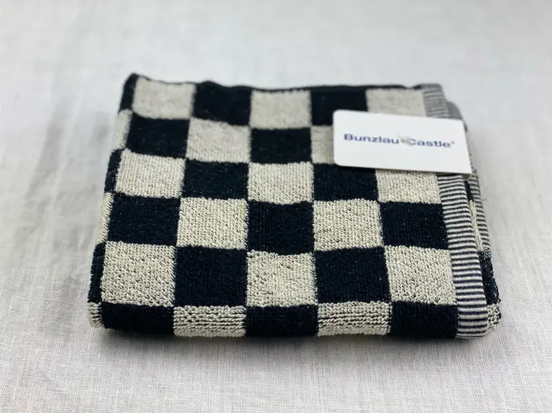 Foto 3 Handdoek grote blok Zwart