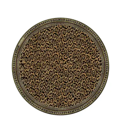 Foto van Placemat rond Leopard