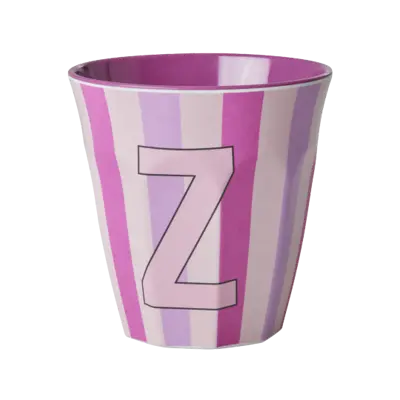 Foto van Melamine alfabet stripe Pink Z