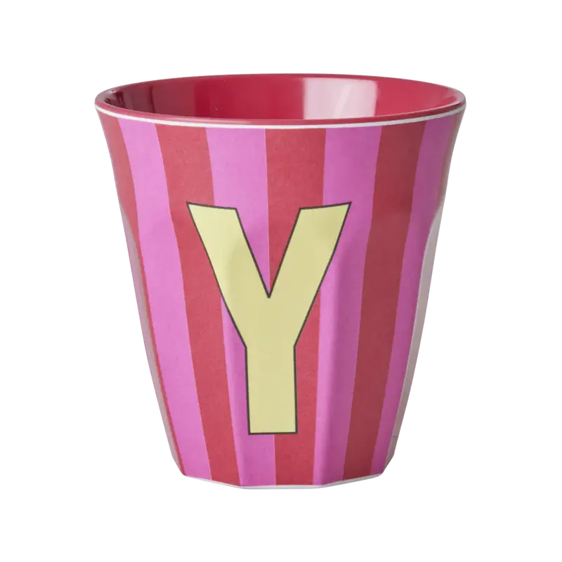 Foto 1 Melamine alfabet stripe Pink Y