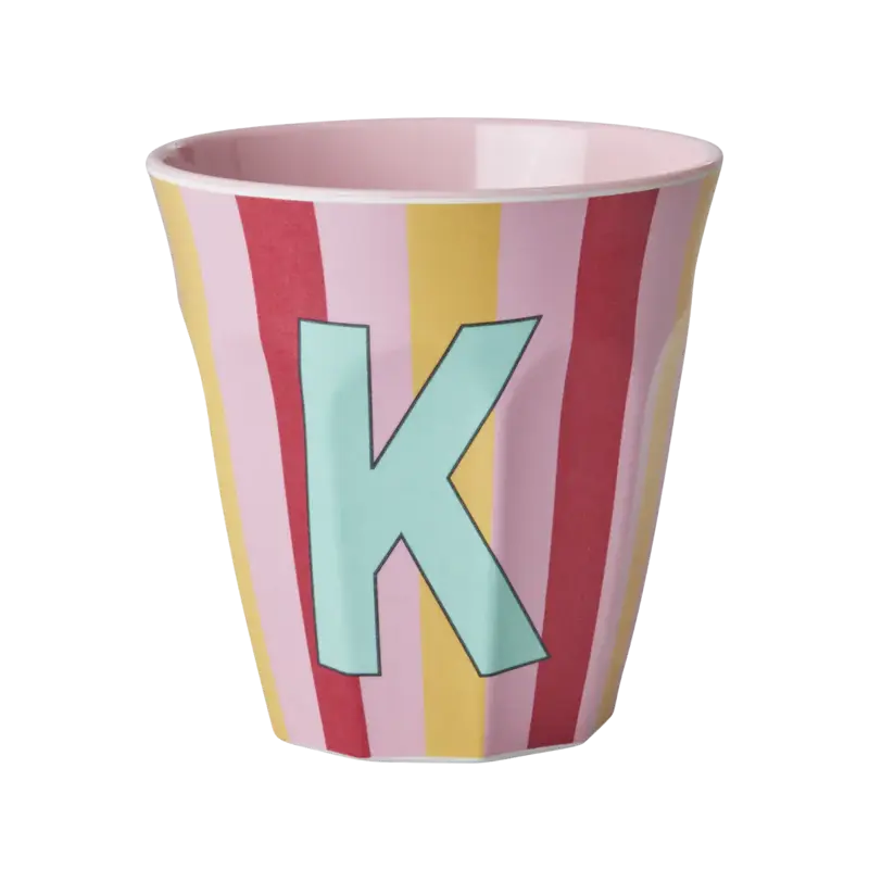 Foto 1 Melamine alfabet stripe Pink K