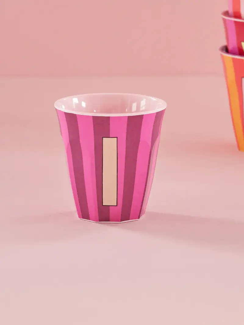 Foto 3 Melamine alfabet stripe Pink I