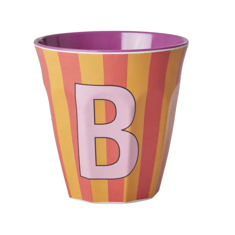 Foto 1 Melamine alfabet stripe Pink B