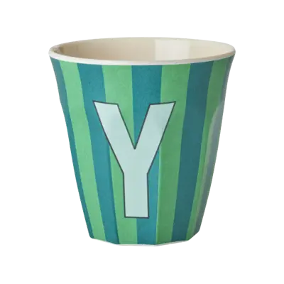 Foto van Melamine alfabet stripe Blue Y