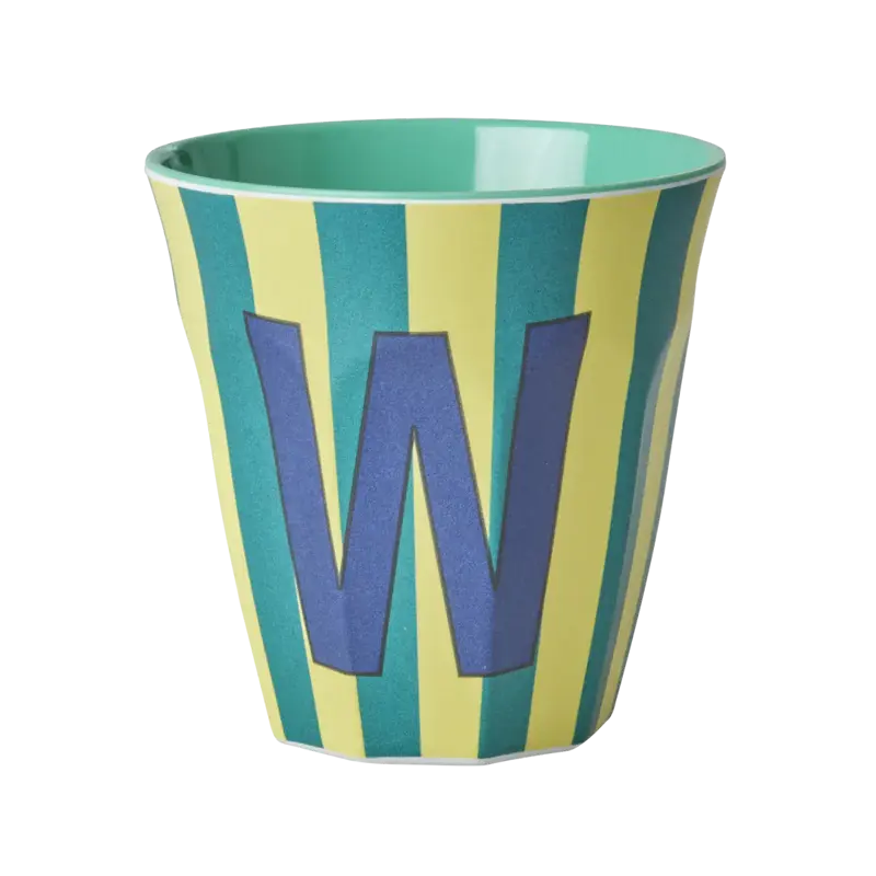 Foto 1 Melamine alfabet stripe Blue W
