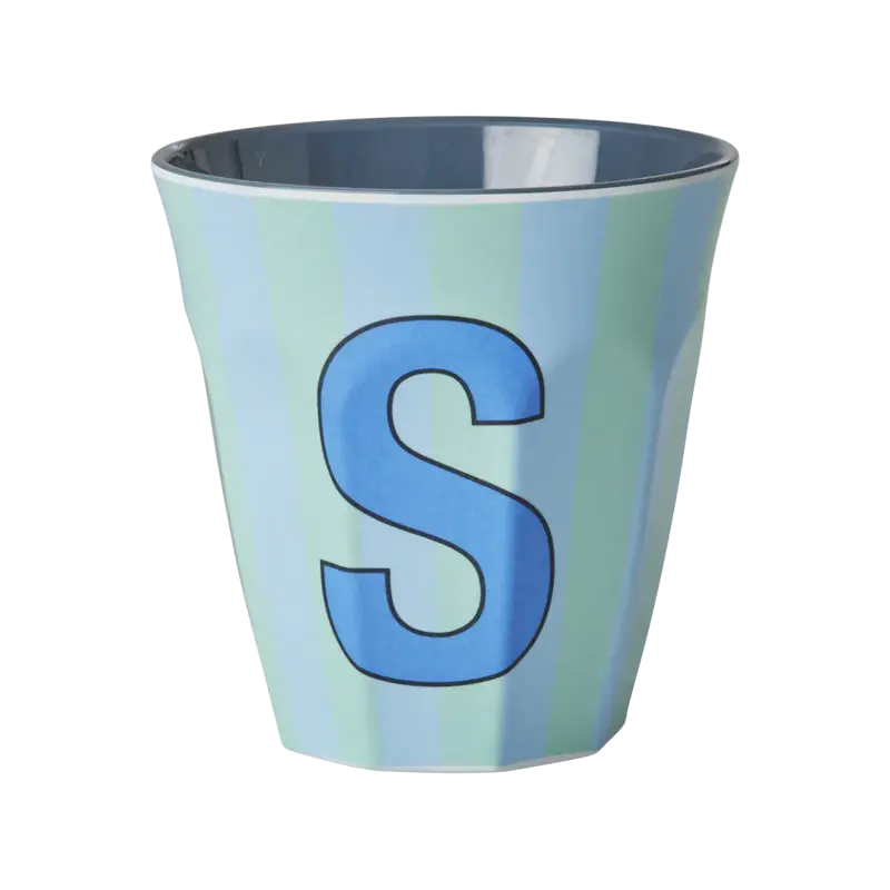 Foto 1 Melamine alfabet stripe Blue S