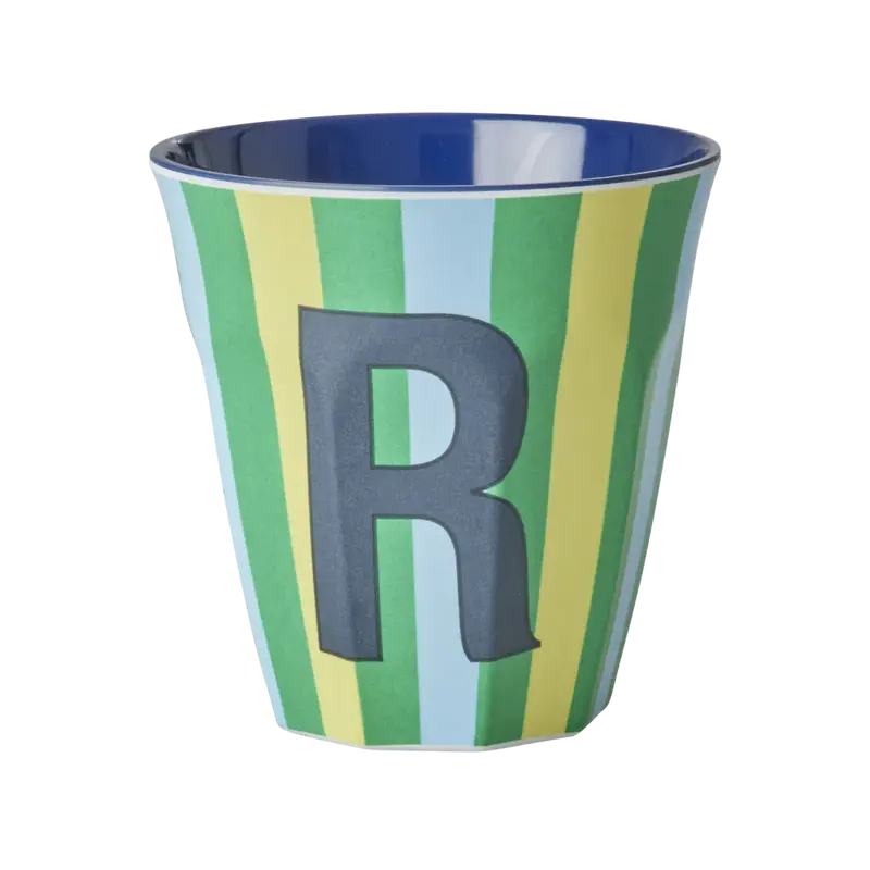 Foto 1 Melamine alfabet stripe Blue R