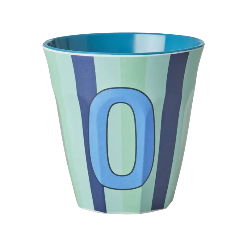 Foto 1 Melamine alfabet stripe Blue O