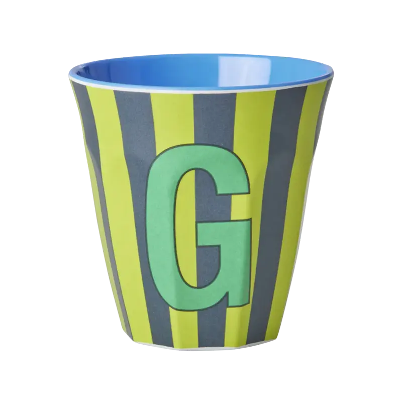 Foto 1 Melamine alfabet stripe Blue G