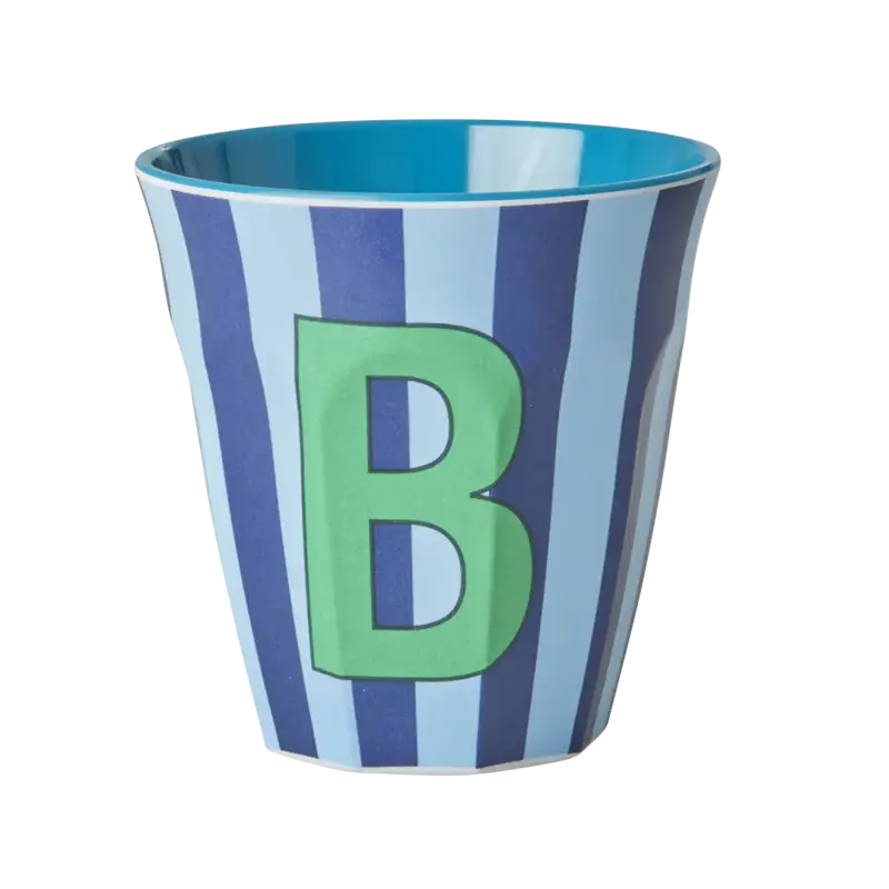 Foto 1 Melamine alfabet stripe Blue B