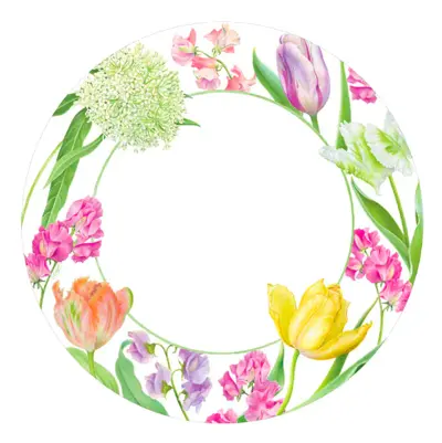 Foto van Dinner plates Spring flower 8x