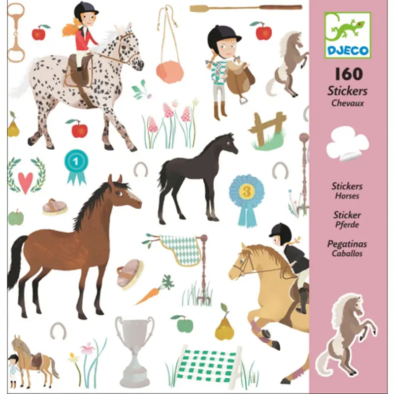Foto 1 Djeco stickers paarden