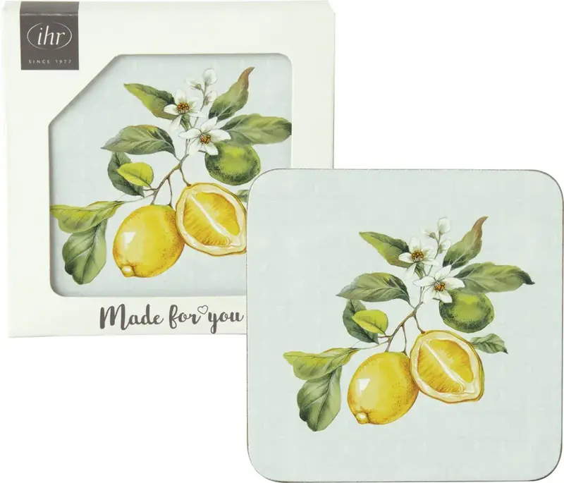 Foto 1 Onderzetter set Lemon Wreath