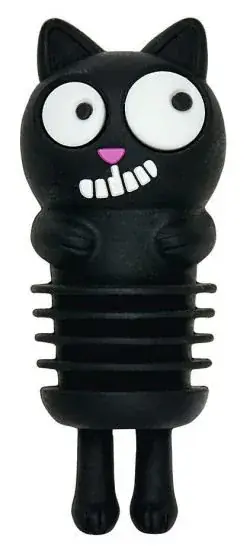 Foto van Bottle stopper Ed the Cat