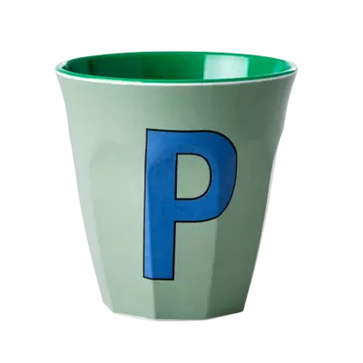 Foto van Melamine alfabet beker Blue P