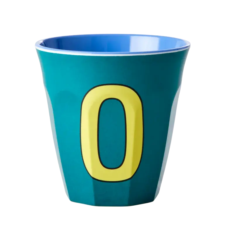 Foto 1 Melamine alfabet beker Blue O
