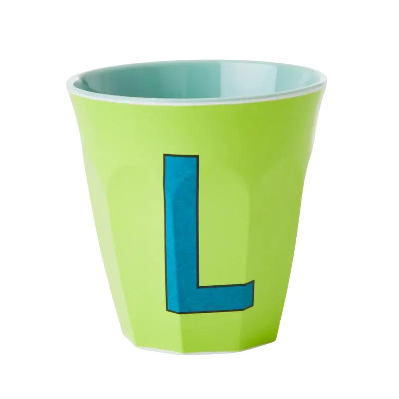 Foto 1 Melamine alfabet beker Blue L