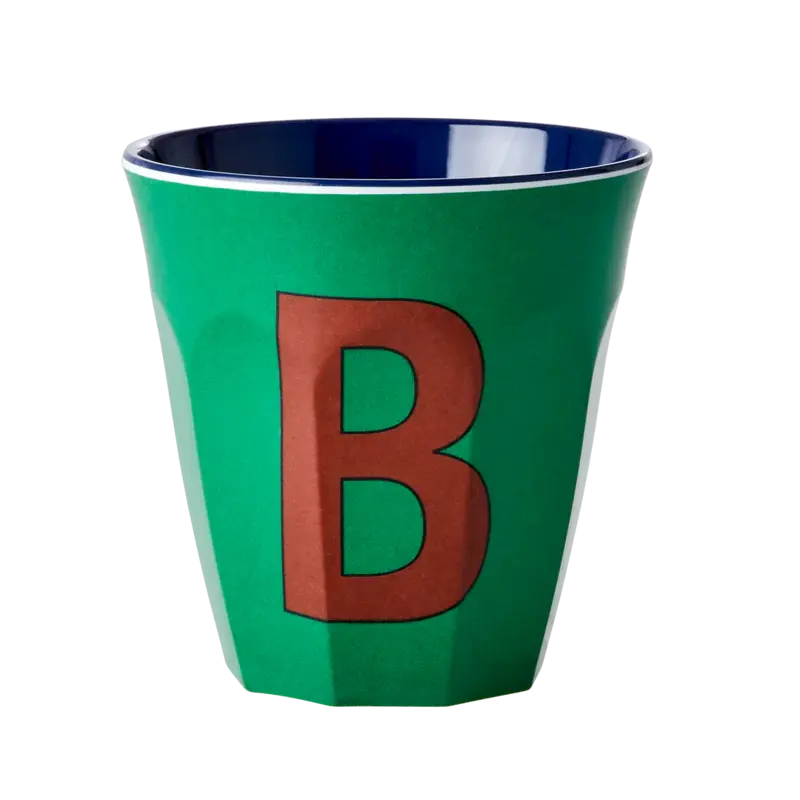 Foto 1 Melamine alfabet beker Blue B