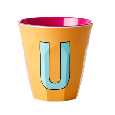 Foto van Melamine alfabet beker Pink U