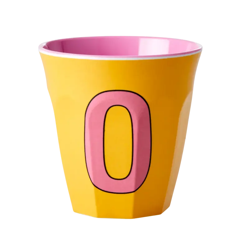 Foto 1 Melamine alfabet beker Pink O