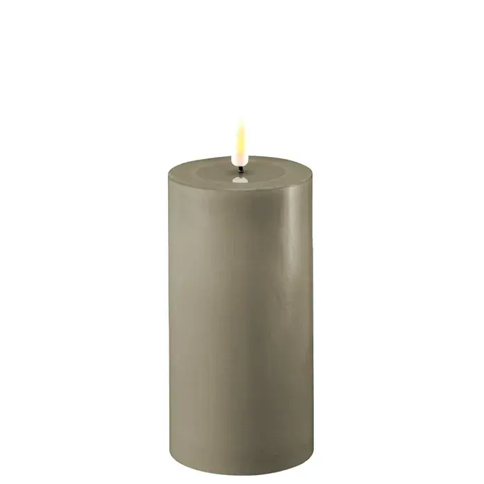 Foto 1 LED Candle Sand 7,5x15 cm