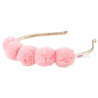 Foto van Diadeem pompom roze