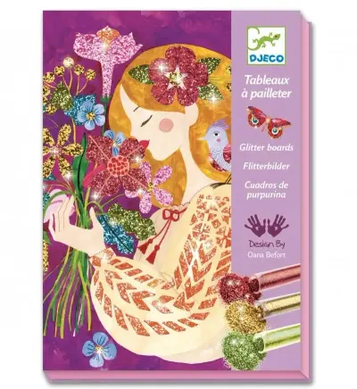 Foto van Djeco kleuren glitter bloem
