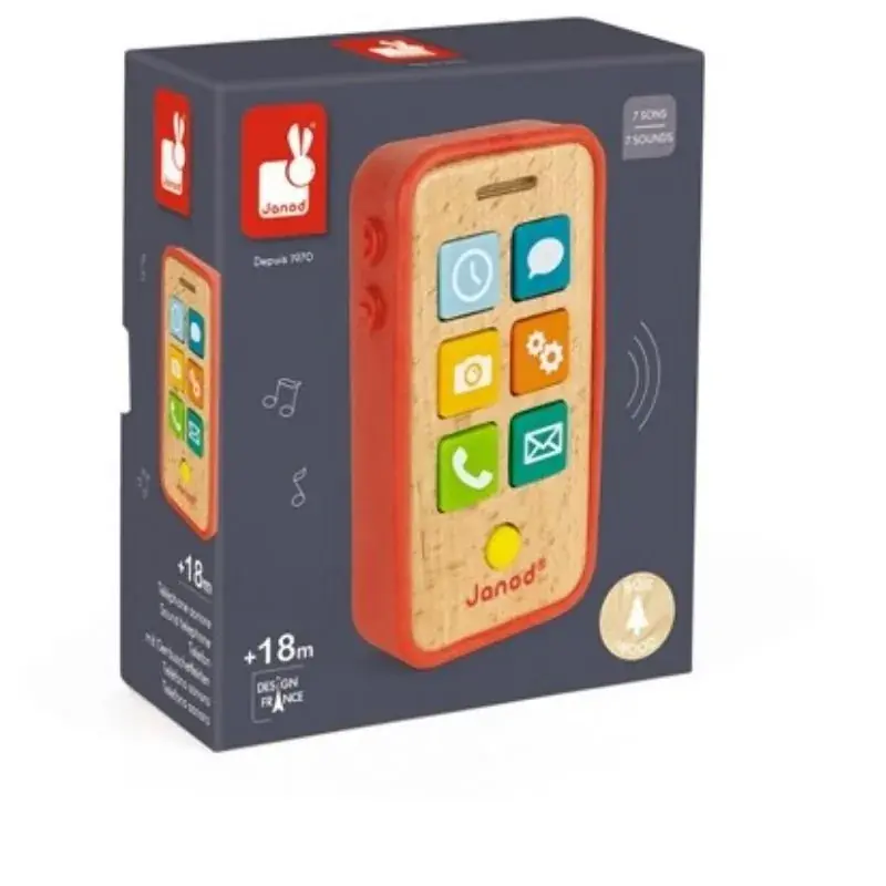 Foto 1 Houten telefoon met geluid