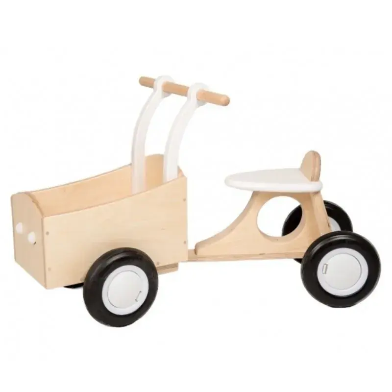 Foto 1 Houten bakfiets wit