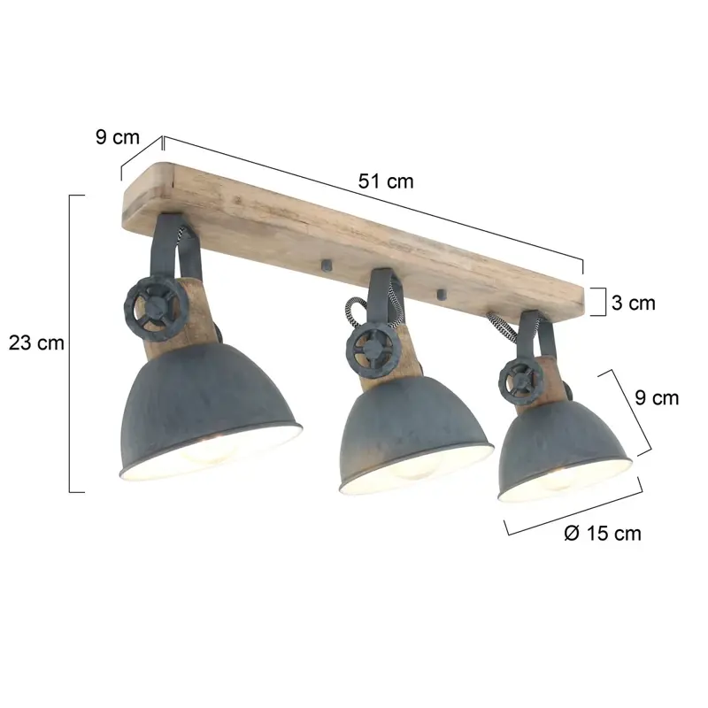 Foto 4 Plafondlamp Gearwood 2133GR Grijs Gearwood 2133GR
