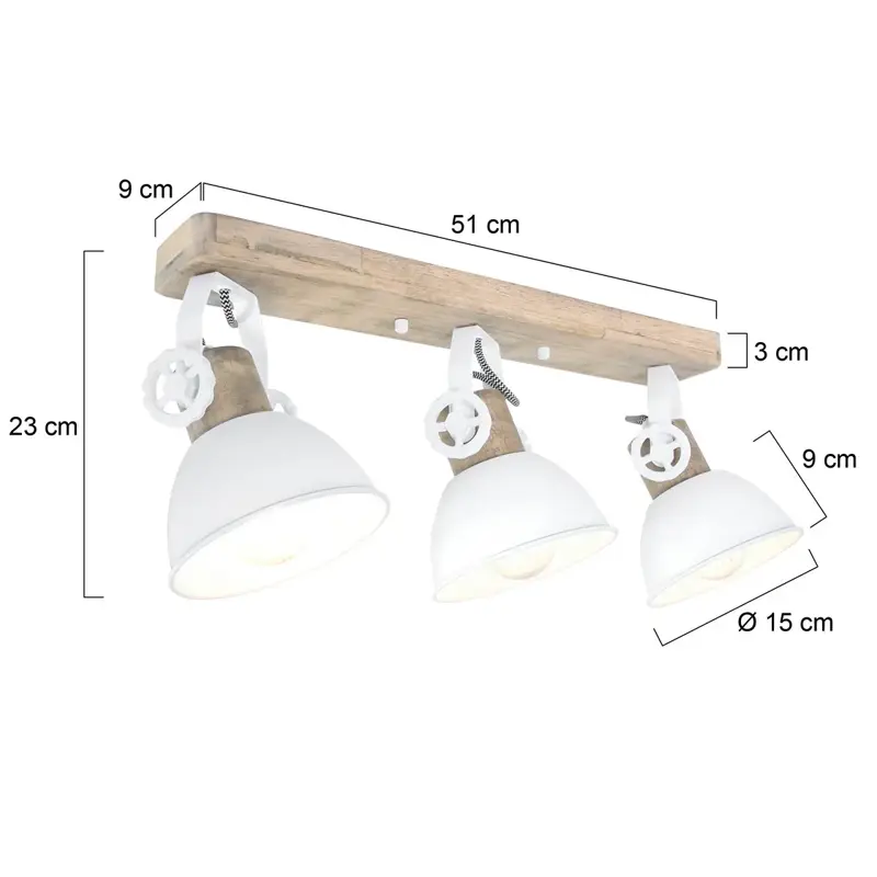 Foto 5 Plafondlamp Gearwood 2133W Wit Gearwood 2133W