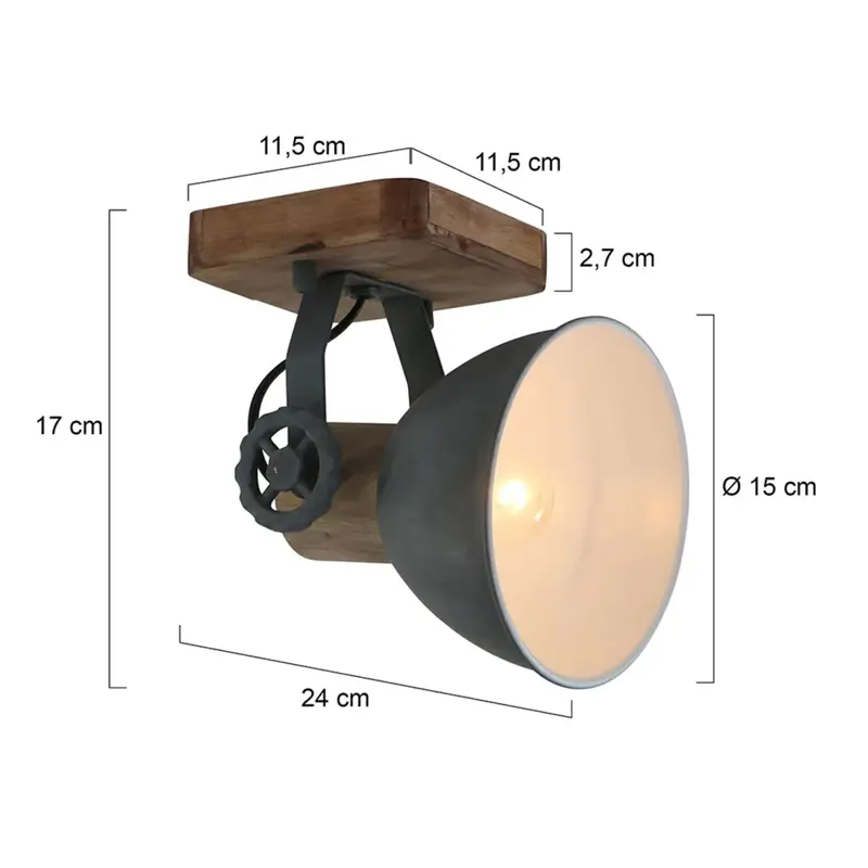 Foto 7 Plafondlamp Gearwood 7968GR Grijs Gearwood 7968GR