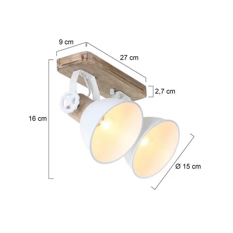 Foto 7 Plafondlamp Gearwood 7969W Wit Gearwood 7969W