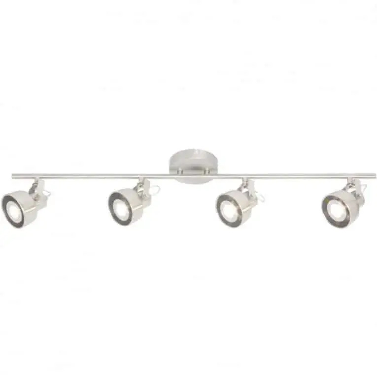 Foto 1 LED spot Odies staalkleur PL 2441 S   4 lichts dimbaar