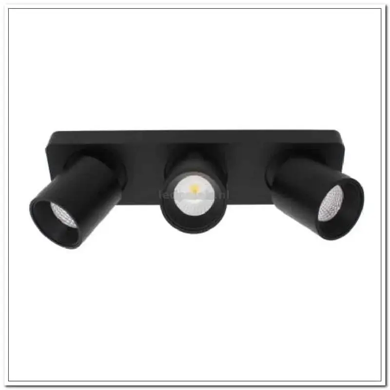 Foto 4 spot laguna zwart 3-lichts IP20 LED 3x6W 2700K 1620lm dimbaar