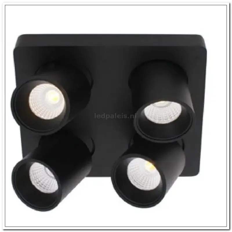 Foto 1 spot laguna zwart 4-lichts IP20 LED 4x6W 2700K 2160lm dimbaar