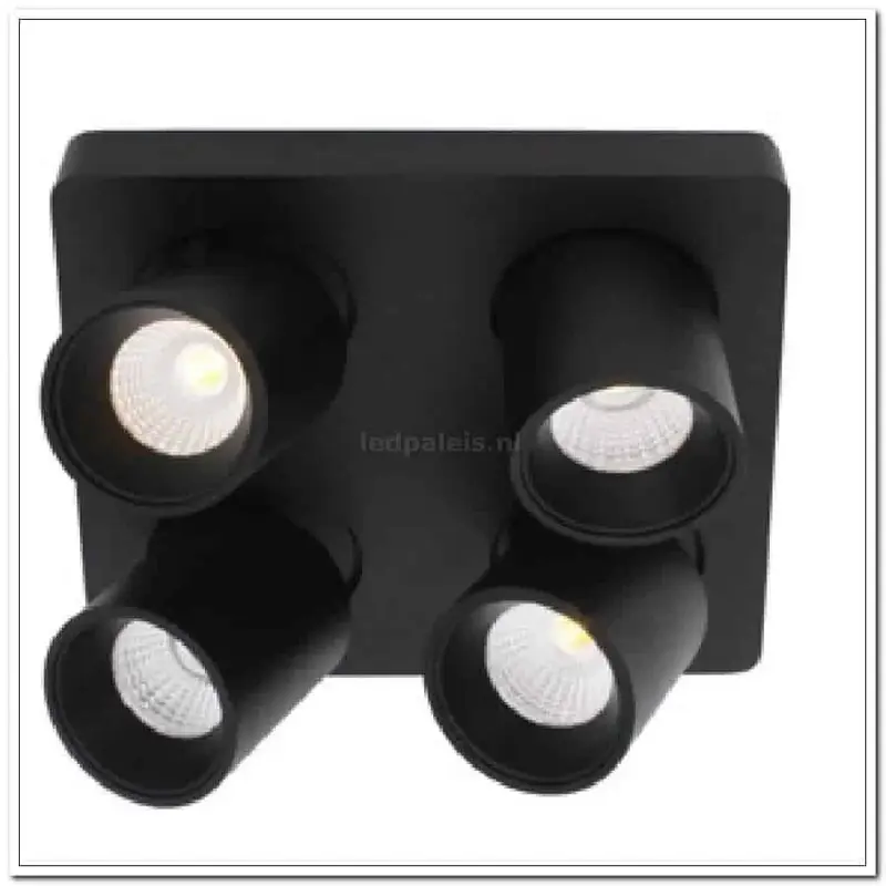 Foto 11 spot laguna zwart 4-lichts IP20 LED 4x6W 2700K 2160lm dimbaar