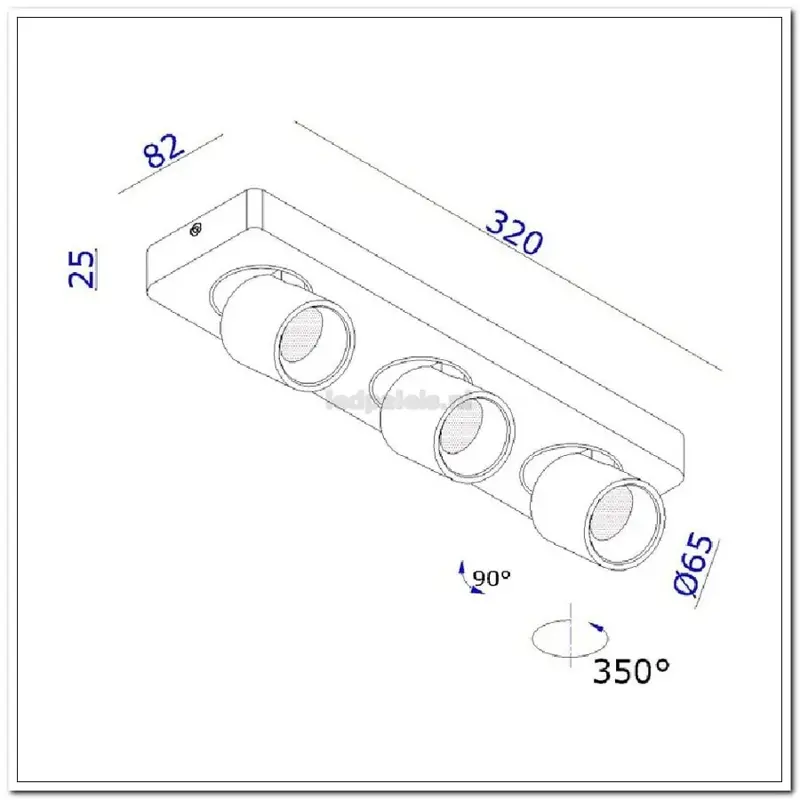 Foto 5 spot laguna zwart 4-lichts IP20 LED 4x6W 2700K 2160lm dimbaar