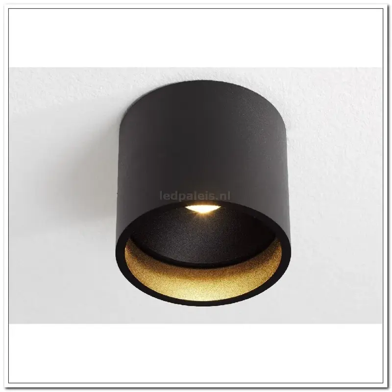 Foto 2 Plafondlamp spot bruin/goud "Orleans" Ø11cm 10h LED 7W dimbaar