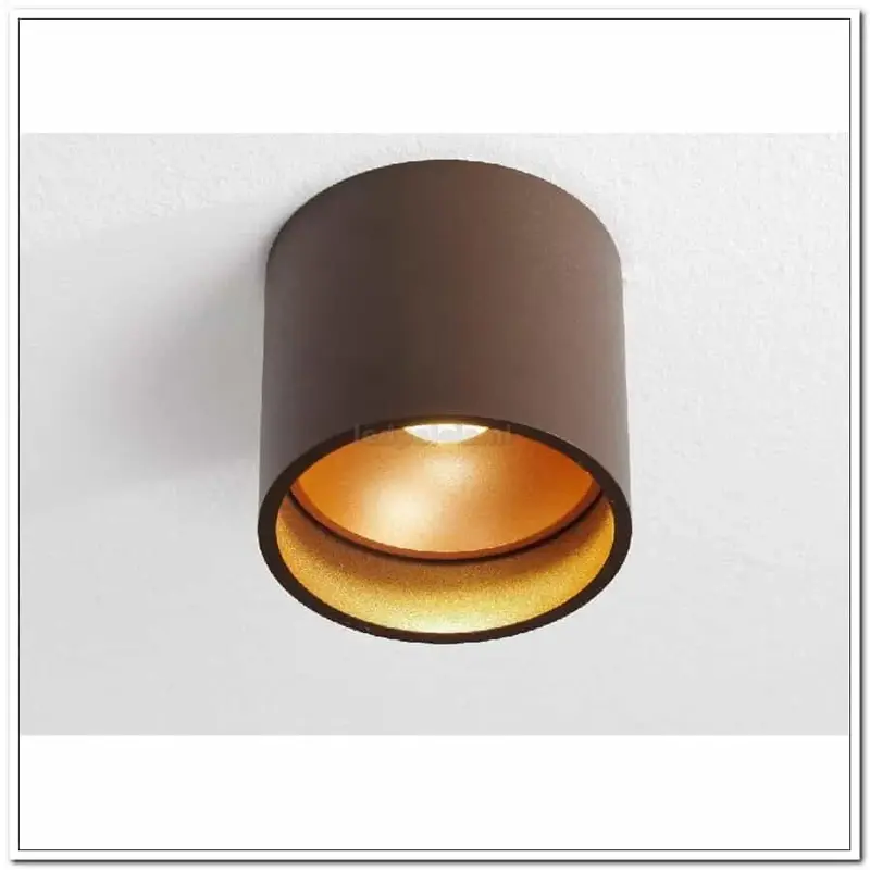 Foto 3 Plafondlamp spot bruin/goud "Orleans" Ø11cm 10h LED 7W dimbaar