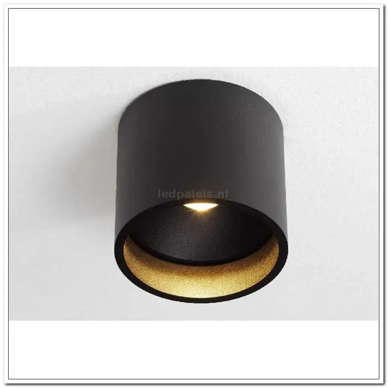 Foto 4 Plafondlamp spot bruin/goud "Orleans" Ø11cm 10h LED 7W dimbaar