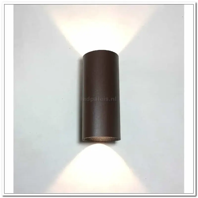 Foto 3 WL bruin Berla 2 up/down Ø7,2cm 18h LED 2x4W 2700K 720lm