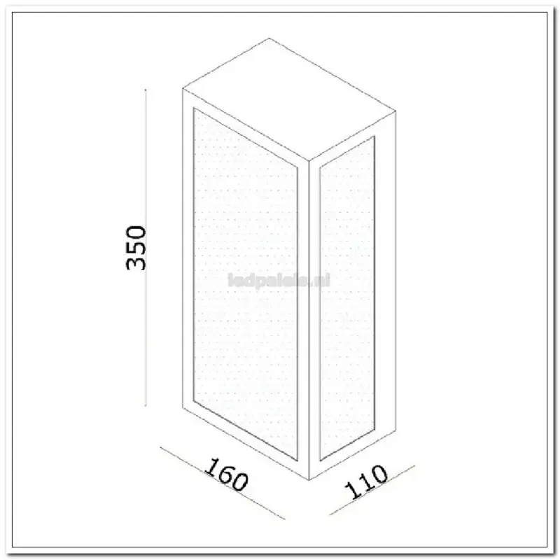 Foto 2 WL Rowin zwart 1l buitenlamp 35x16x10cm E27 IP44