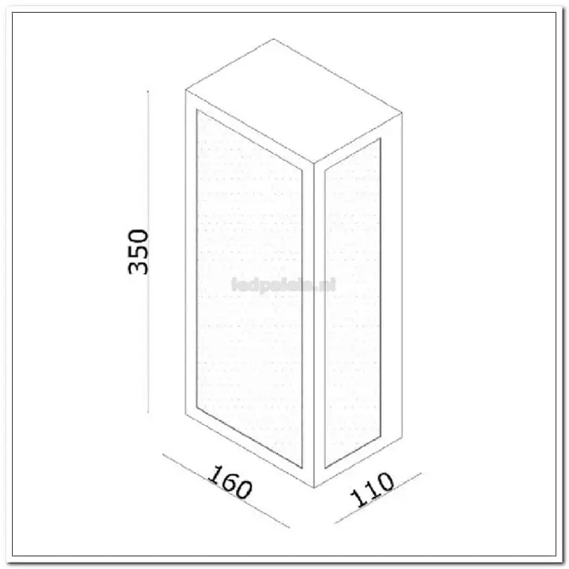 Foto 5 WL Rowin zwart 1l buitenlamp 35x16x10cm E27 IP44