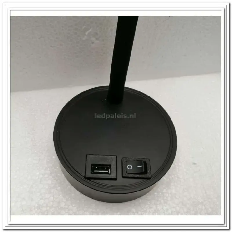 Foto 9 Wandspot LED met usb oplader zwart 3w 2700k rond