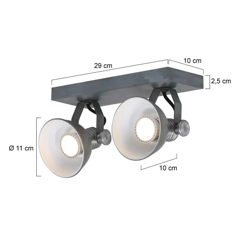 Foto 6 Wandlamp Brooklyn 1534GR Grijs Brooklyn 1534GR