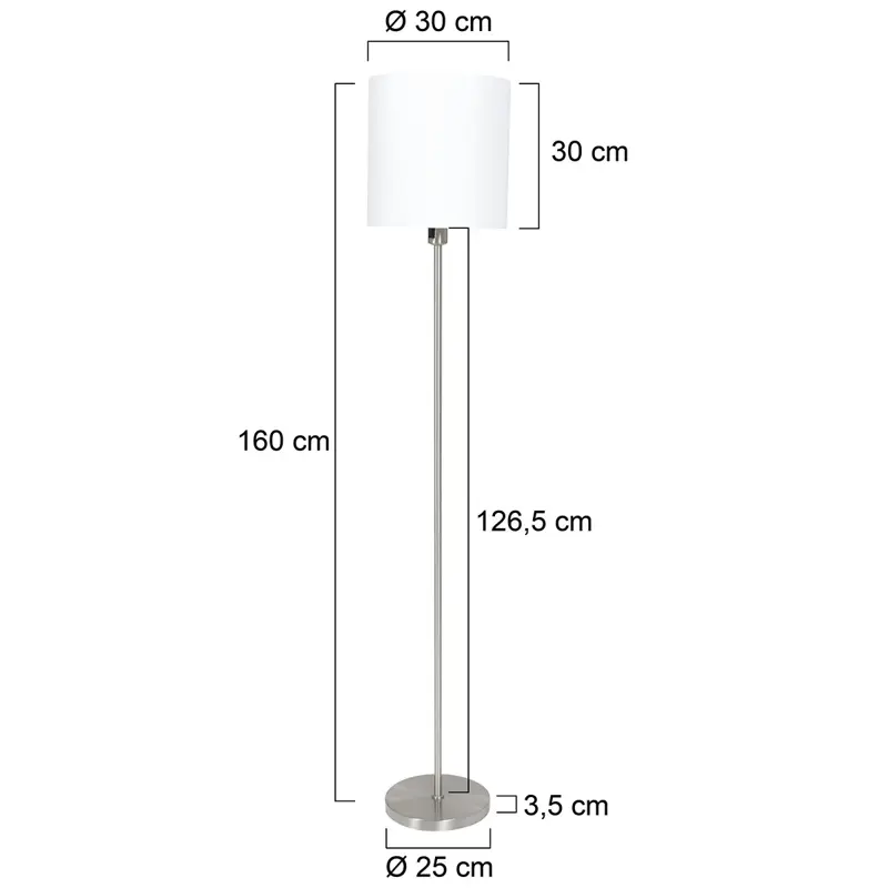 Foto 6 Vloerlamp Noor 1564ST Staal Noor 1564ST