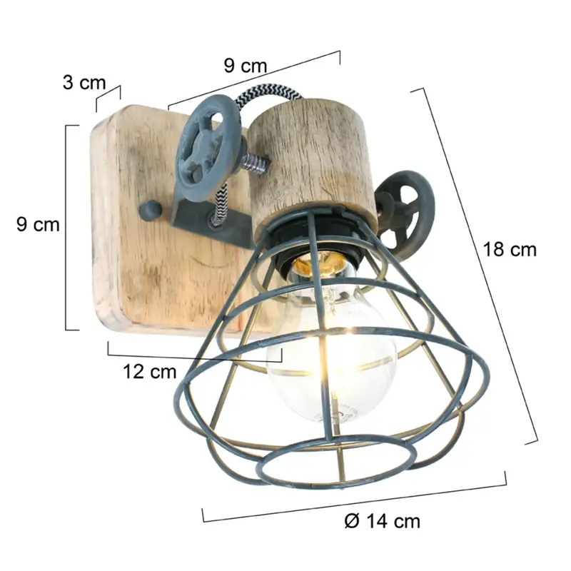 Foto 5 Wandlamp  Geurnesey 1578GR Grijs Guersey 1578GR