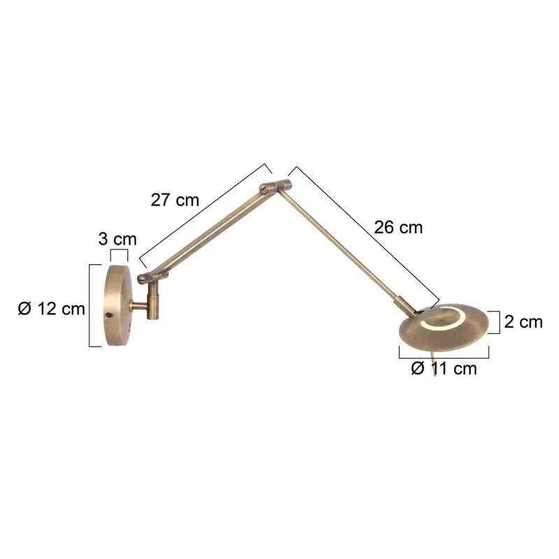 Foto 5 Wandlamp Zodiac 2110BR Brons Zodiac LED 2110BR
